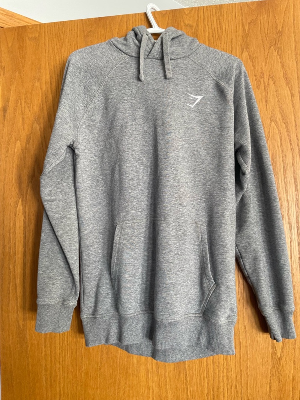 Gymshark Gray Pullover Hoodie with Subtle Logo